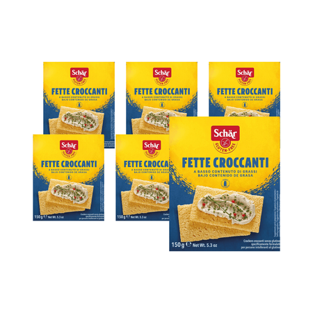 КОМПЛЕКТ 6 x Fette croccanti - хрупкав хляб без глутен. 150 g