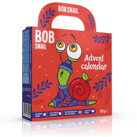 Календар на Адвента - закуски и плодови желета с играчки 176g - Bob Snail (сезонен продукт)