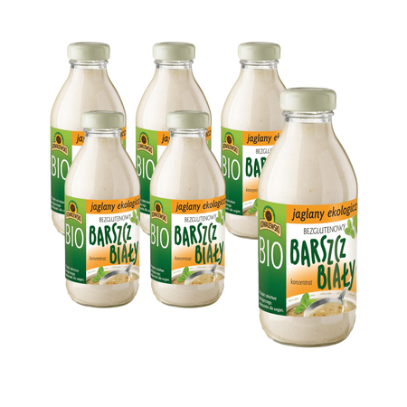 КОМПЛЕКТ 6 x Бял борш, безглутенов концентрат BIO 320 ml